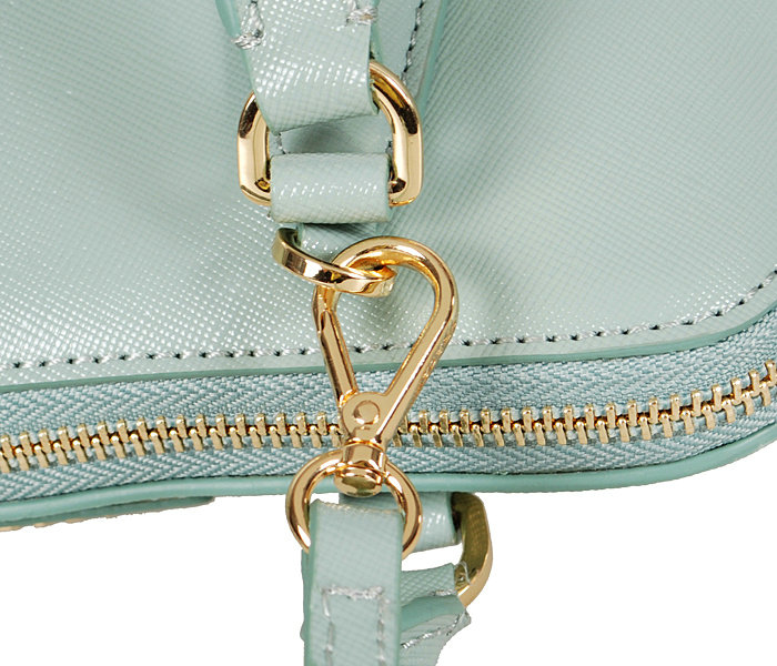 2014 Prada Shiny Saffiano Leather Two Handle Bag BL0838 Lake Blue for sale